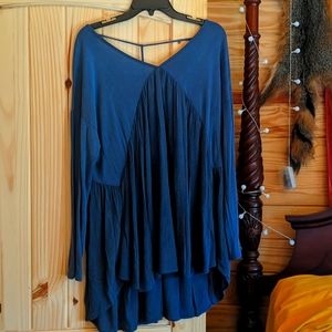 M T S long sleeve blue shirt